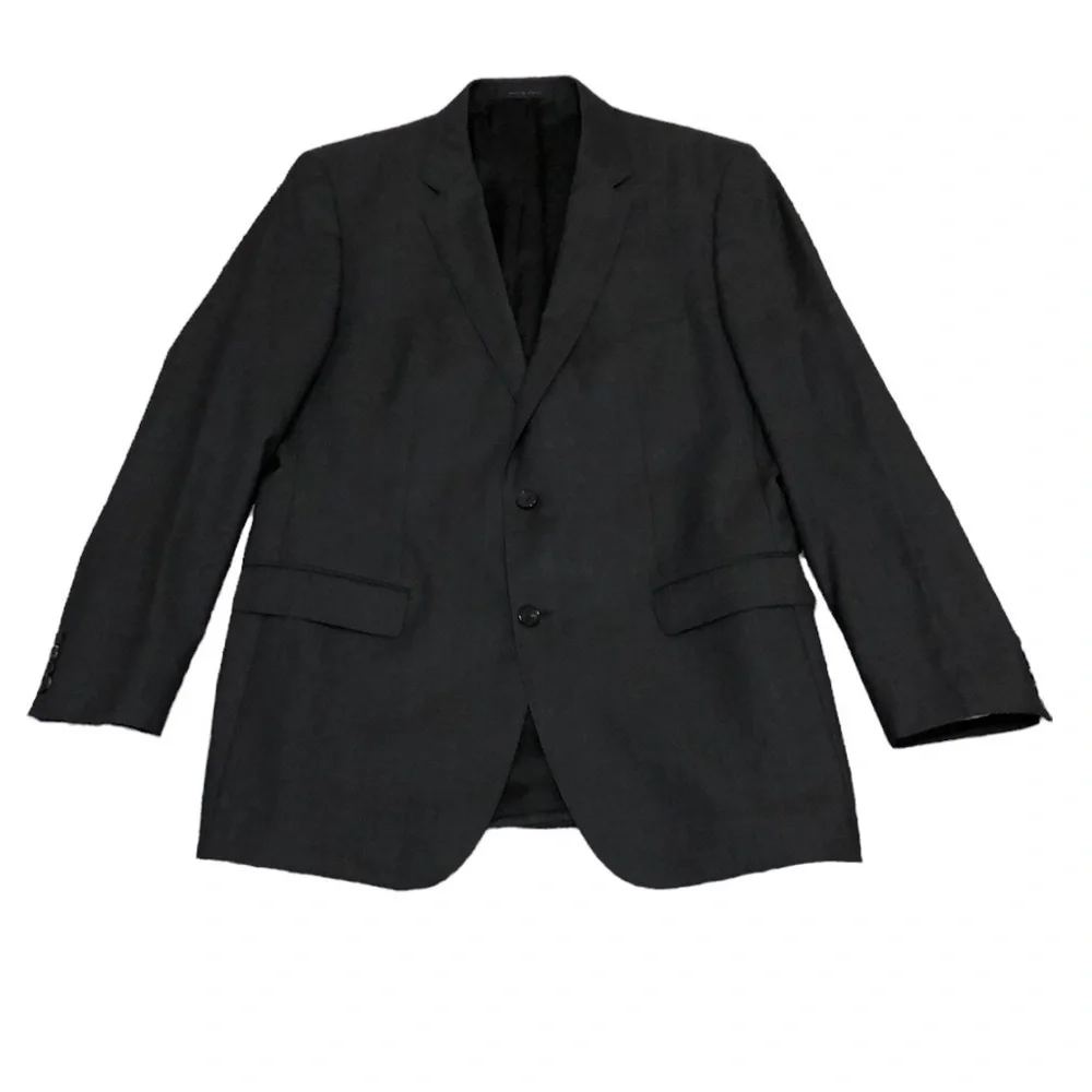 Hugo Boss The Jam Sharp Blazer Size 44L Dark Gray Virgin Wool